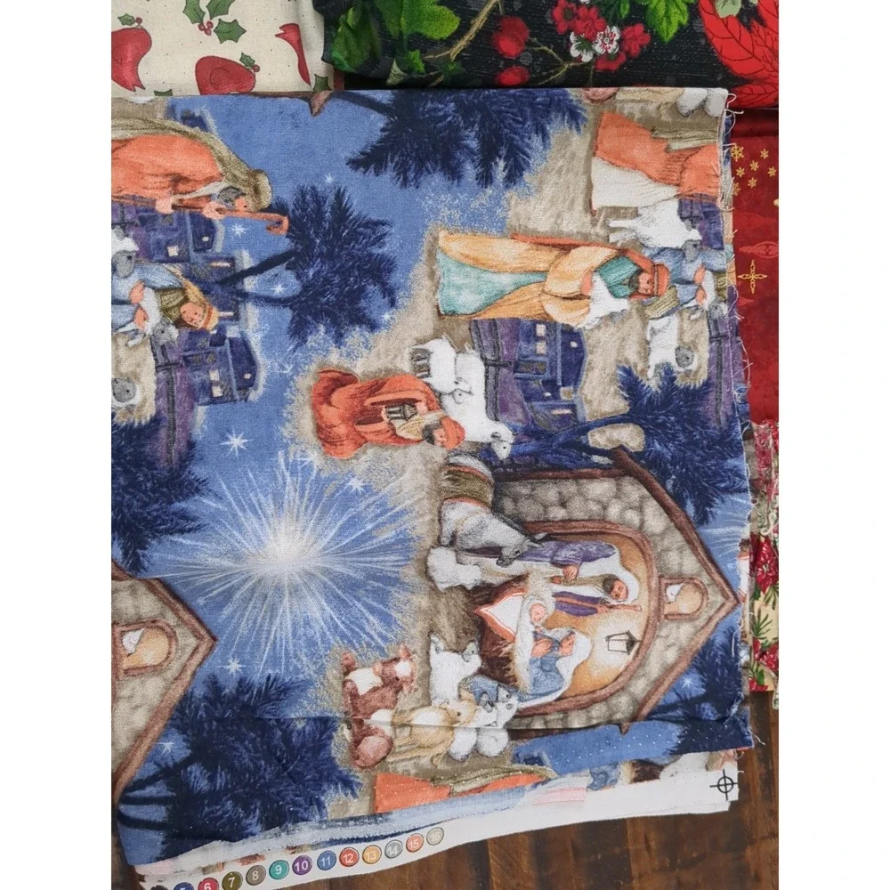 Lot of Fabric, Christmas, Nativity, Angels, 2lb 14oz‎